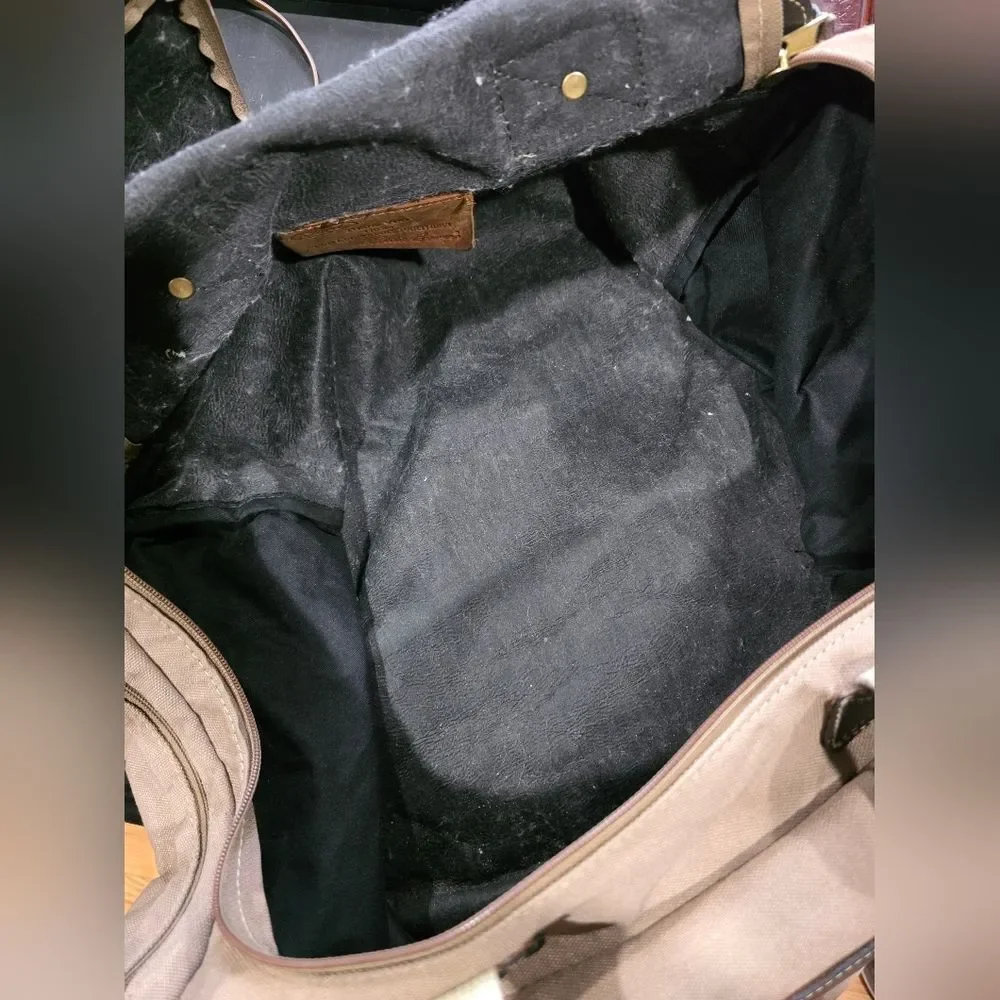 Eddie Bauer Ford Vintage Canvas Travel Duffle Bag